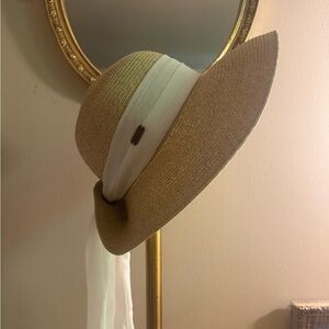 Sun N Sand Tan Sun Hat with White Ribbon